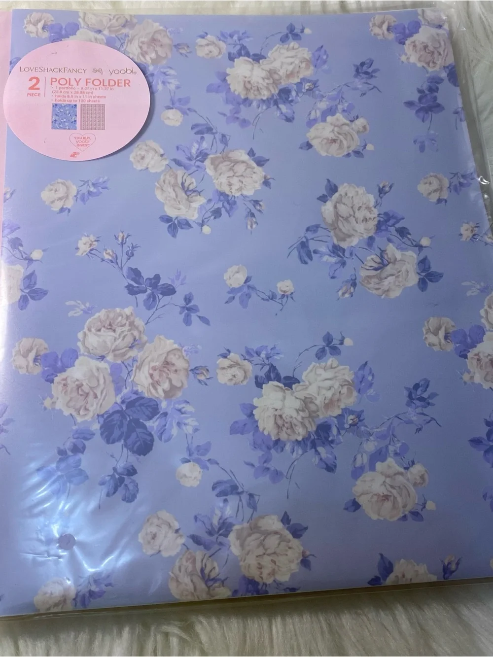 LoveShackFancy x Target - Yoobi 2pk Poly Prong Folders New